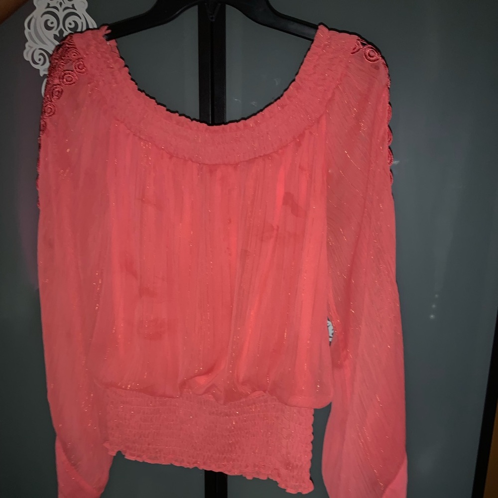 Shimmery Orange blouse